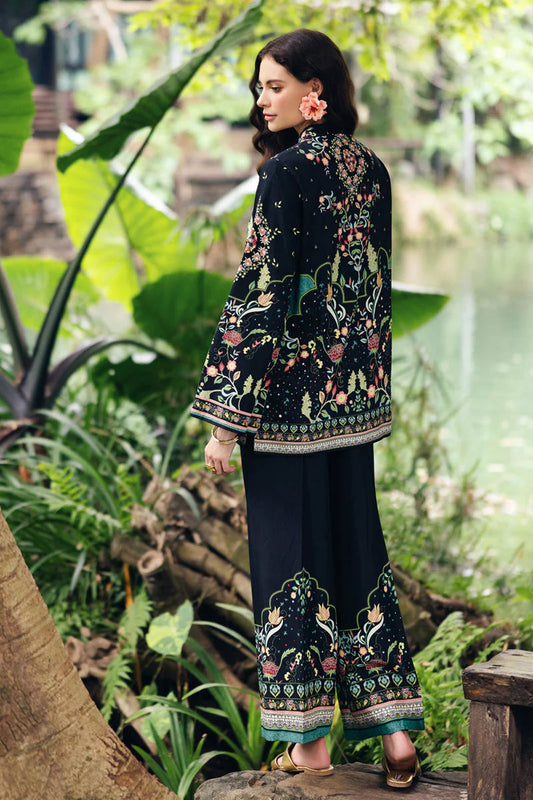 Black Ethnic Co-Ords Set – Soft, Breathable Fabric with Colorful Floral & Geometric Prints